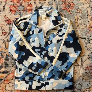 Adidas Blue and White Camo Jacket